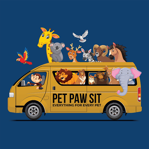 animals in a bus logo